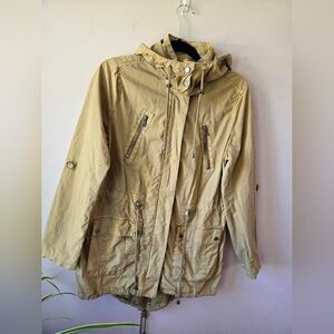 Levi Strauss & Co. Khaki Utility Field Jacket - Hooded Military Parka - Size M